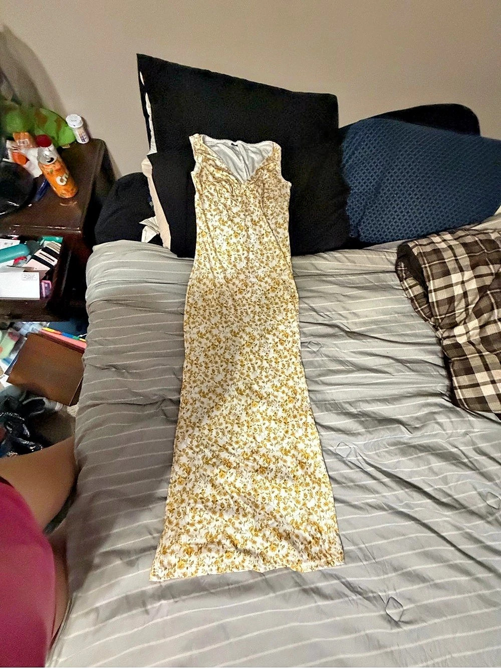 Lulus Breigh Yellow Floral Sleeveless Maxi Dress